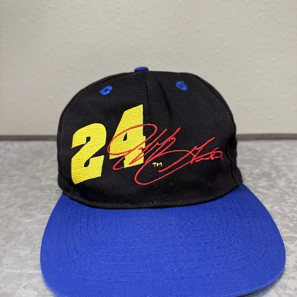 Vintage Chase Jeff Gordon Race Hat One Size Snapback Black Blue Competitors View
